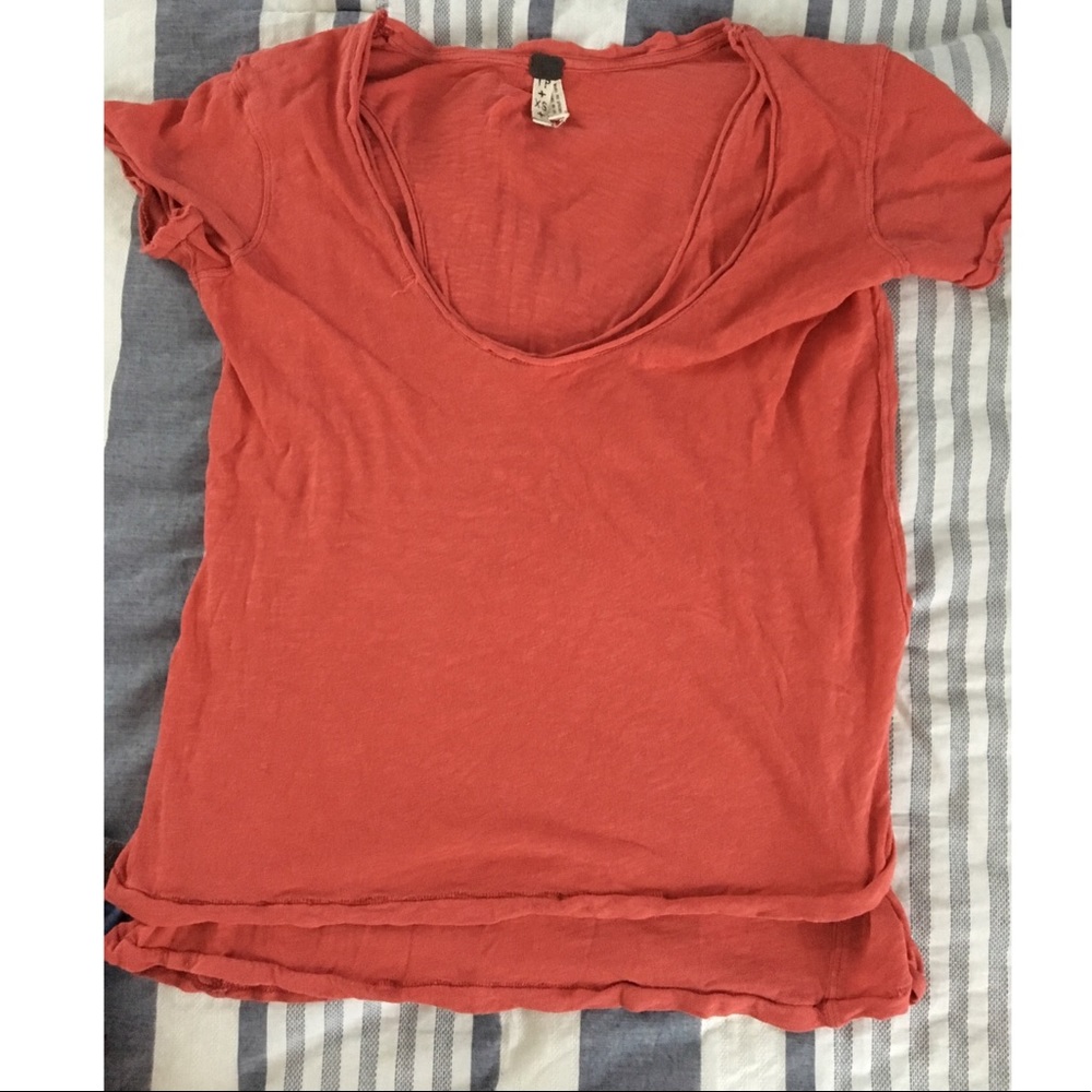 Sold!- Free People - We the Free- XS Red TShirt